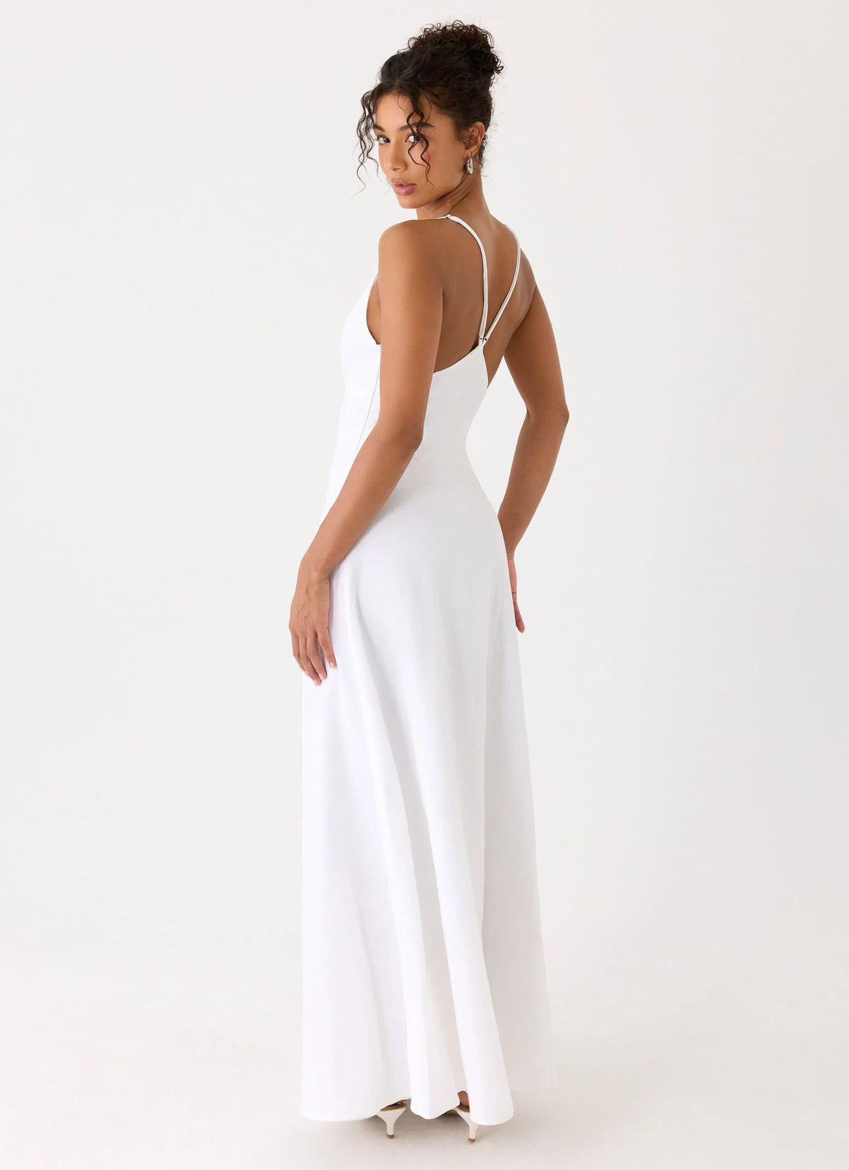 Calianna Linen Maxi Dress - White