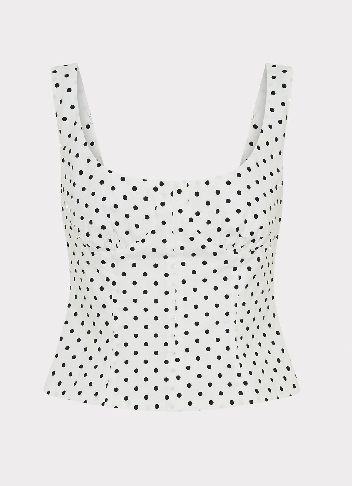 Coastline Bustier Top White Polka Dot
