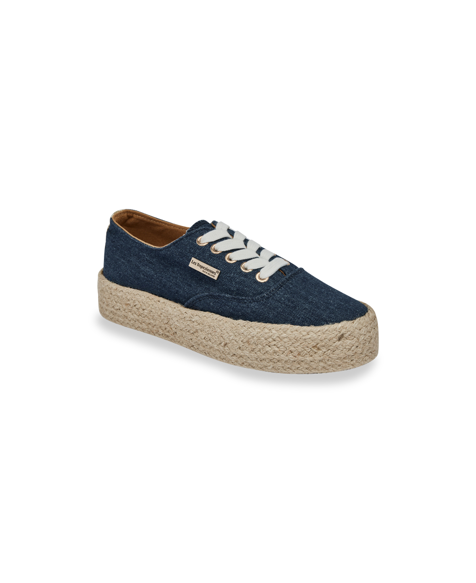 Cosmic Lace-Up Sneakers - Blue Denim