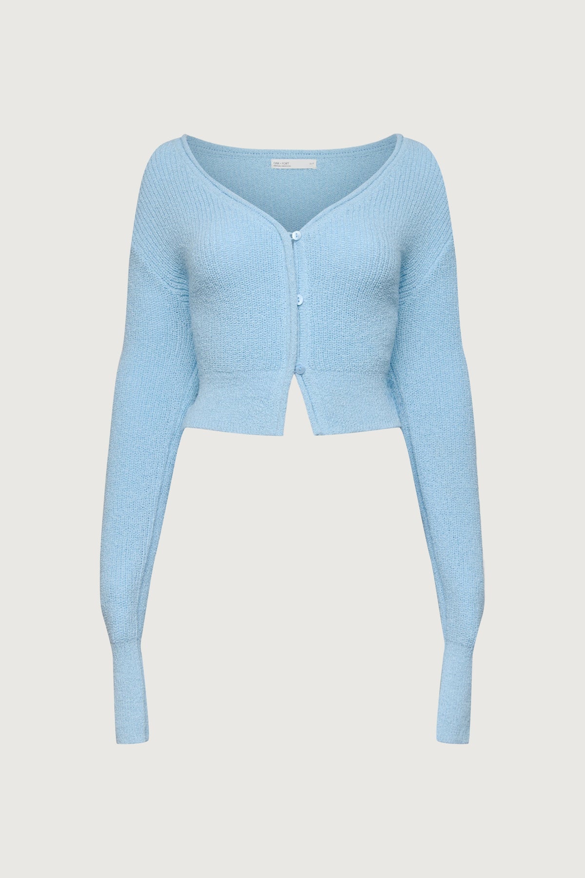 CROPPED LIGHTWEIGHT BUTTON FRONT CARDIGAN
