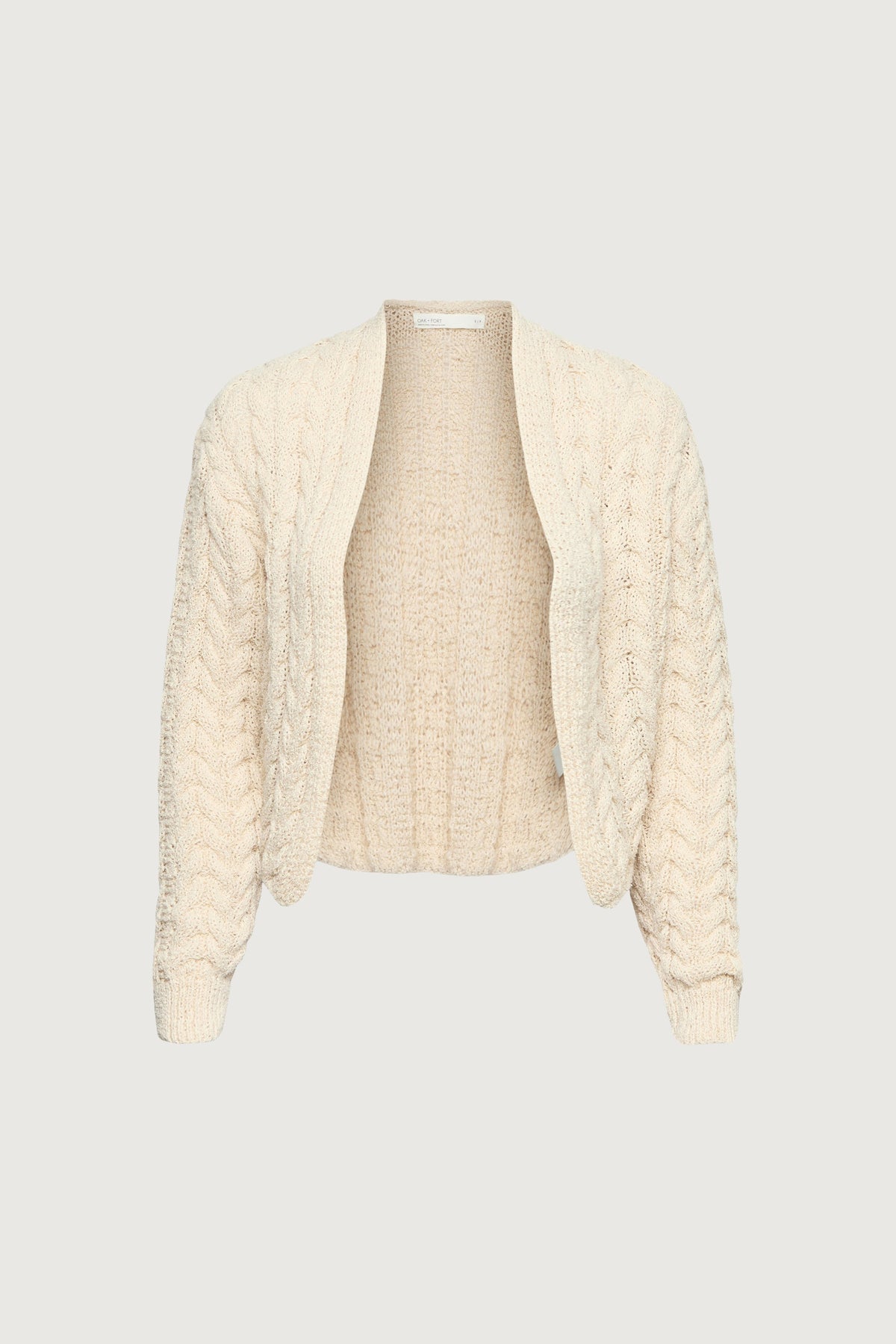 CABLE KNIT LONG-SLEEVE CARDIGAN