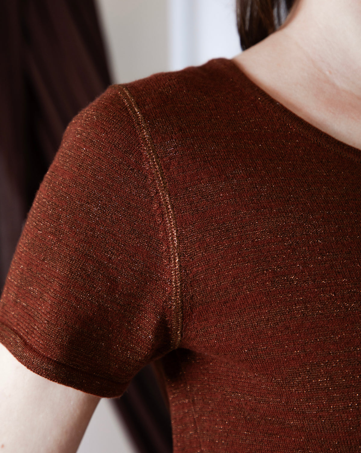 Marcelle T-Shirt (Round Neck) - Sierra Brown Shimmer