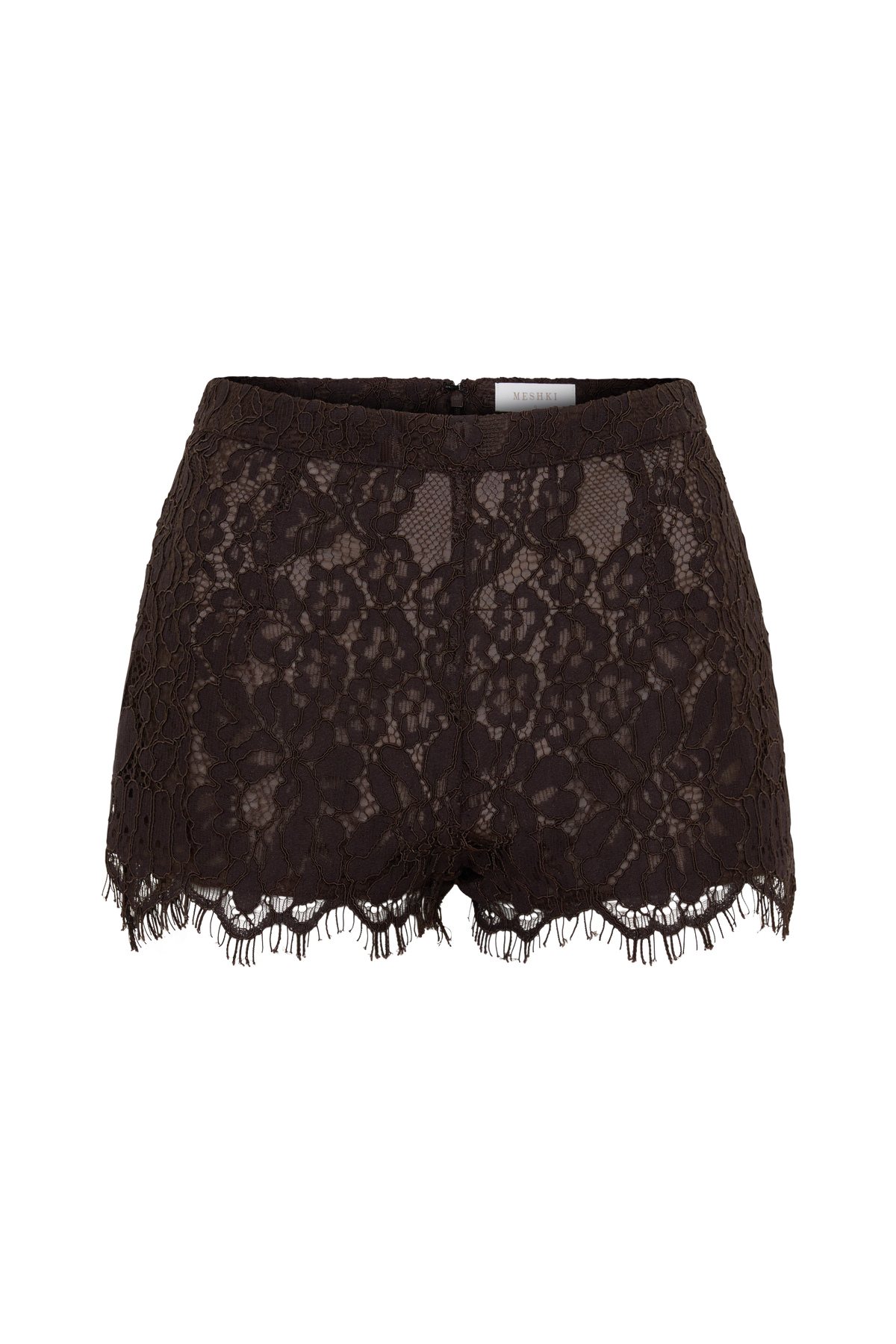 Gigi Lace Mini Shorts - Dark Chocolate