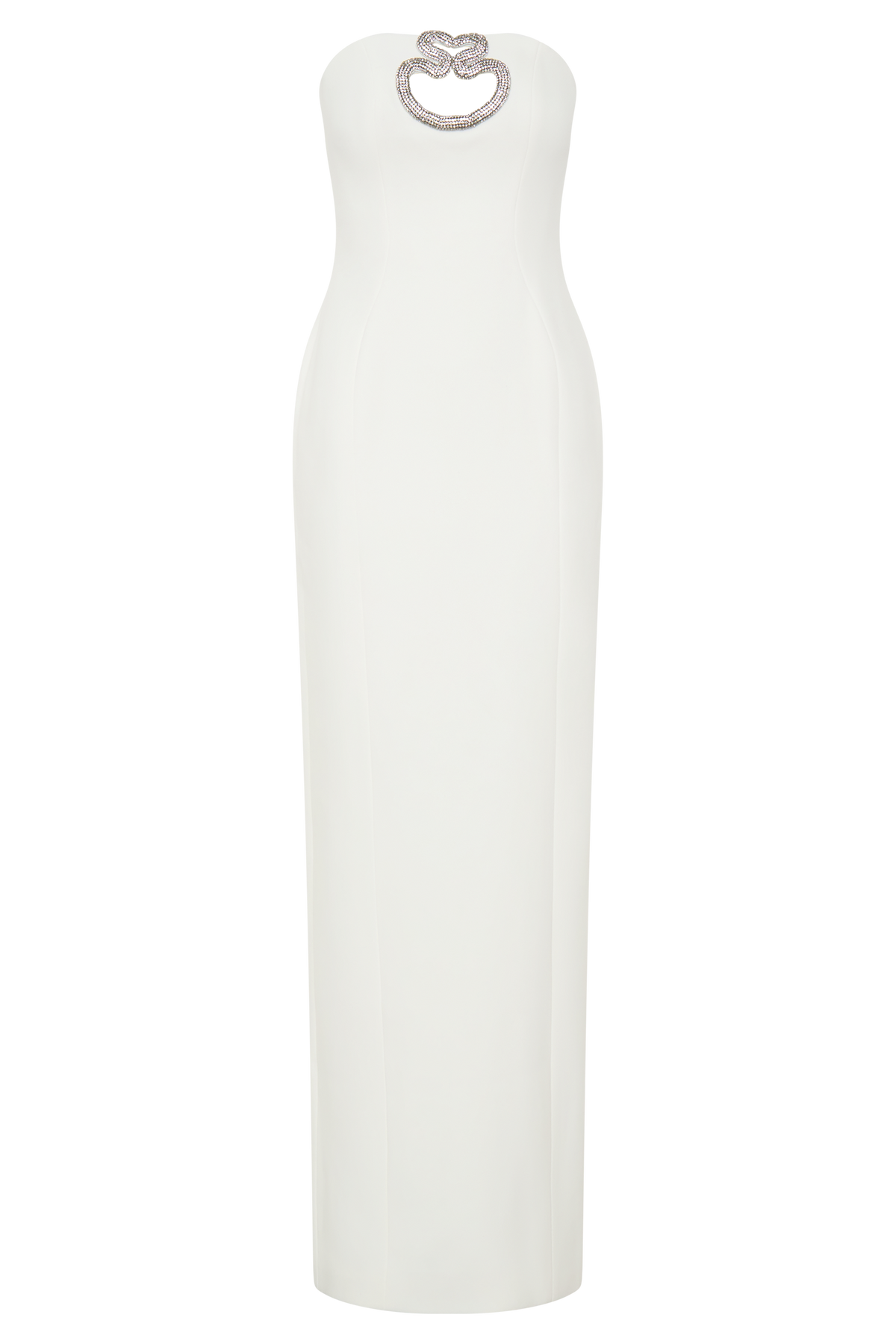 Hilda Embellished Strapless Maxi Dress - White