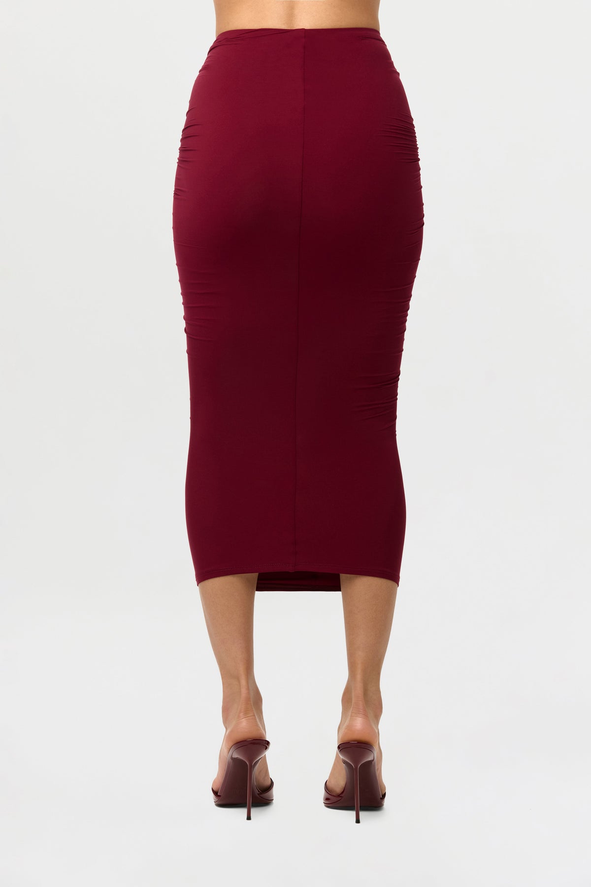 Naked Drape Midi Skirt