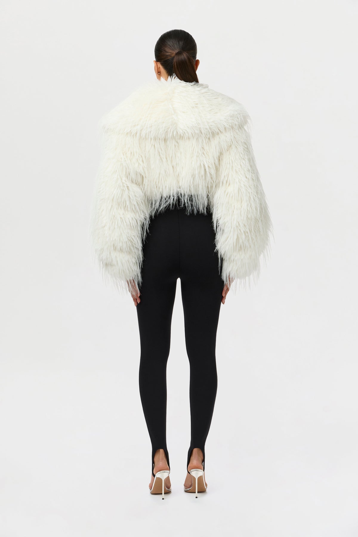 Faux Fur Cropped Plush Jacket