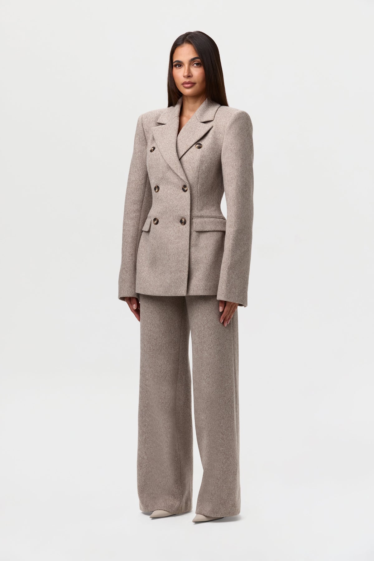 Chevron Suited Blazer