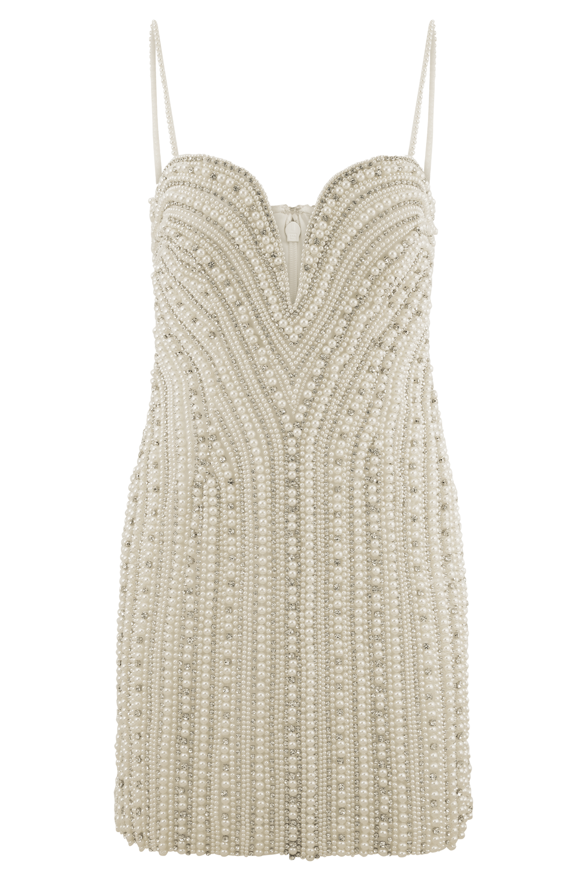 Naveena Embellished Mini Dress - Silver