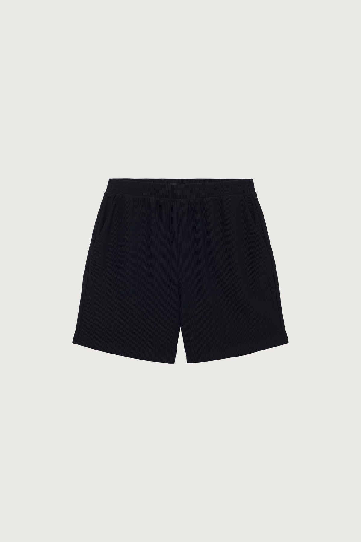 RIBBED ELASTIC WAIST SHORT