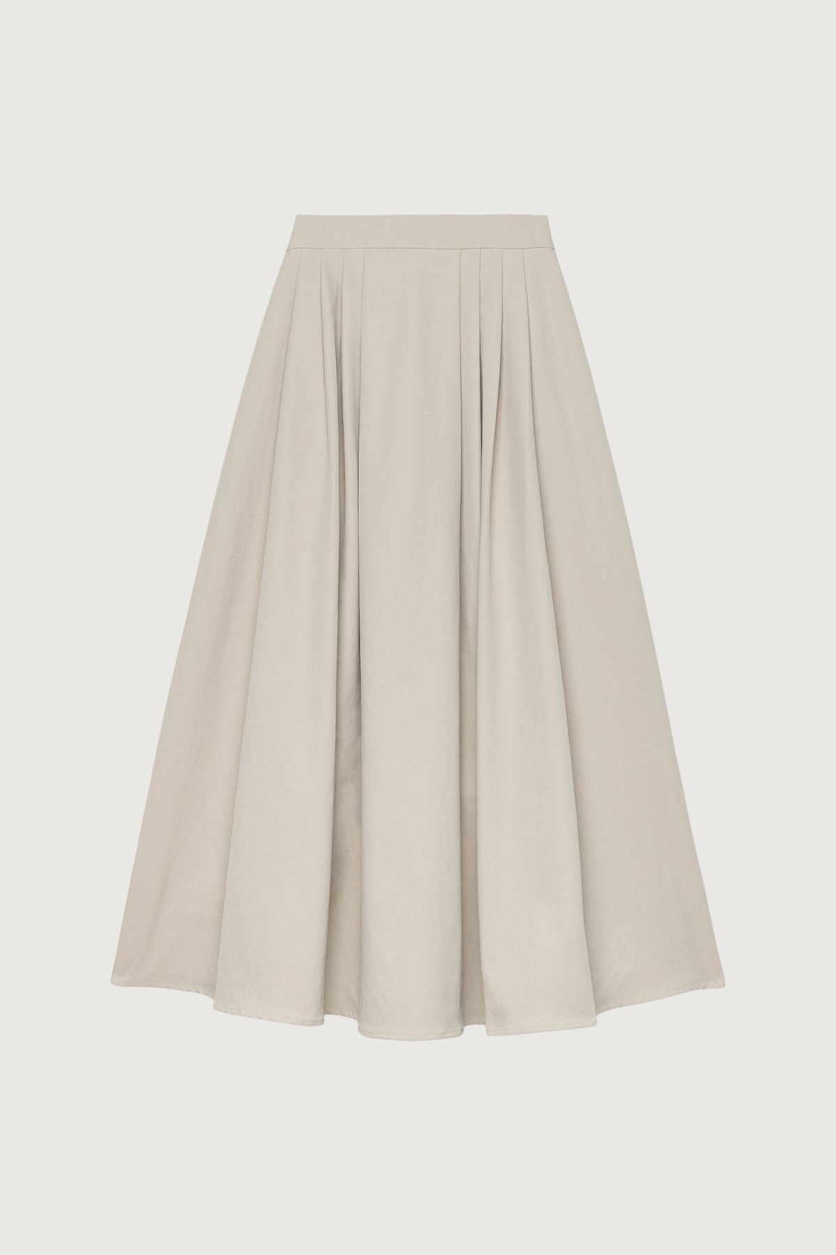FRONT PLEATED MAXI SKIRT