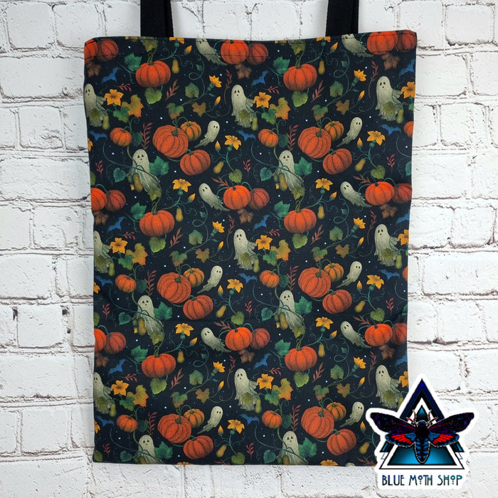 Autumn Ghost Garden 100% Cotton Canvas Tote Bag