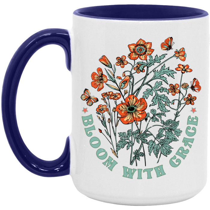 Bloom With Grace ceramic coffee mug, product photo 7