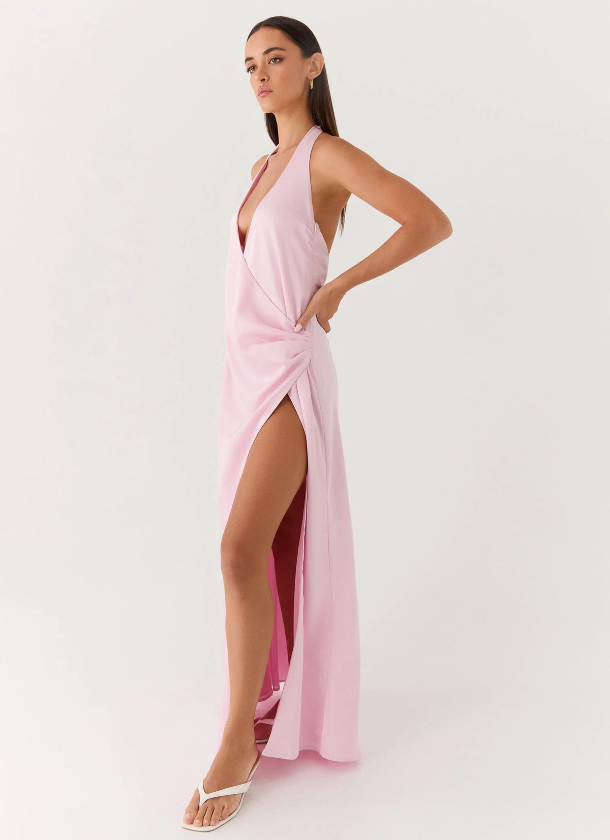 Chellie Wrap Maxi Dress - Pink