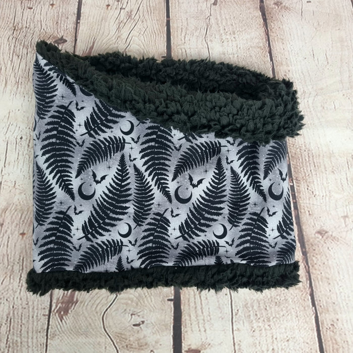 Grey Fern snood scarf