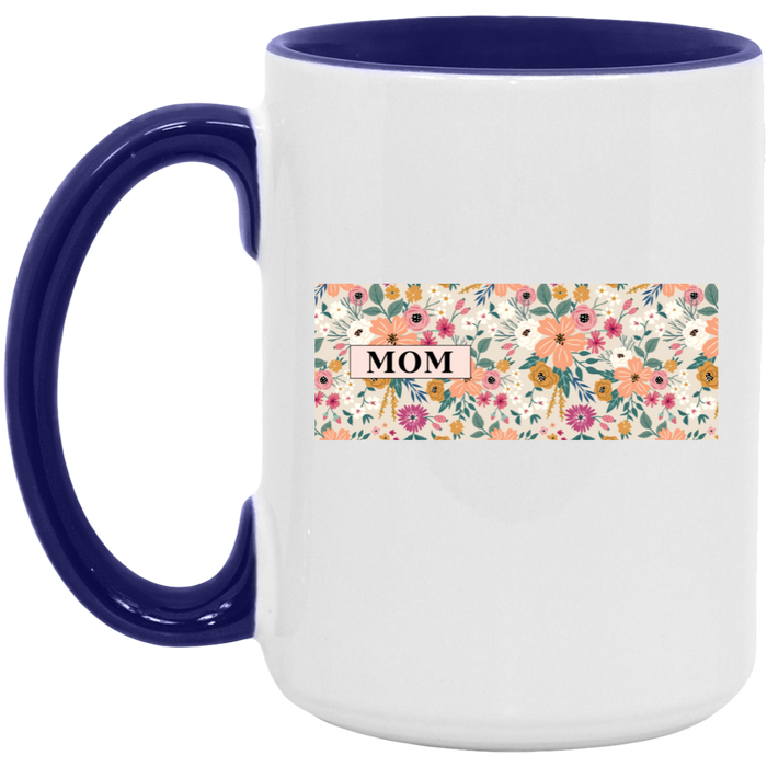 Mom Vibrant Blooms ceramic coffee mug, product photo 7