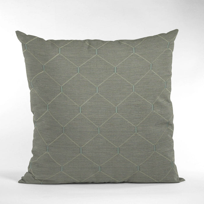Plutus Urban Grey Kona Embroydery, Some Shine To This Pattern Luxury Throw Pillow - Plutus Brands