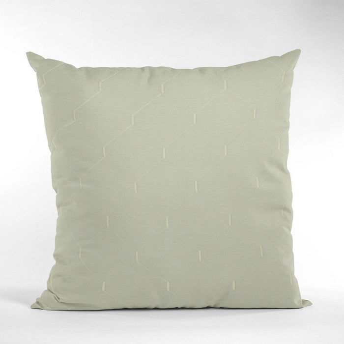 Plutus White Kona Embroydery, Some Shine To This Pattern Luxury Throw Pillow - Plutus Brands