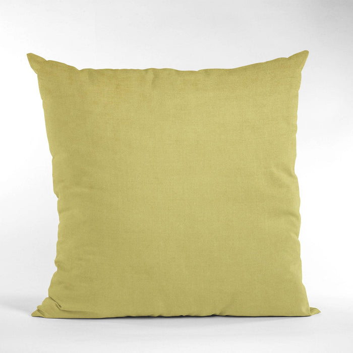 Plutus Yellow Solid Shiny Velvet Luxury Throw Pillow - Plutus Brands