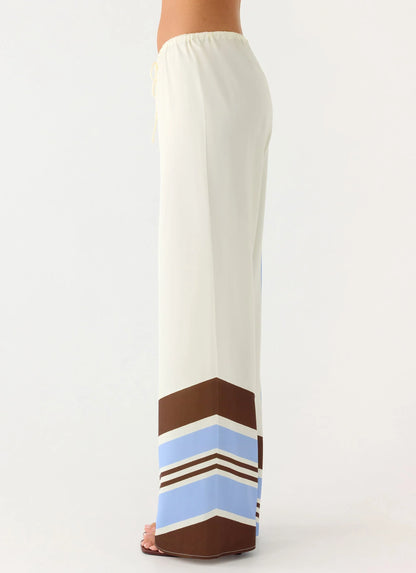 Deacon Low Rise Pants Purple Stripe