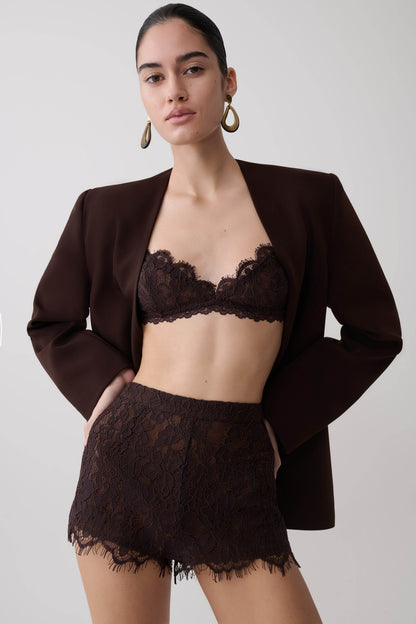 Gigi Lace Bralette - Dark Chocolate