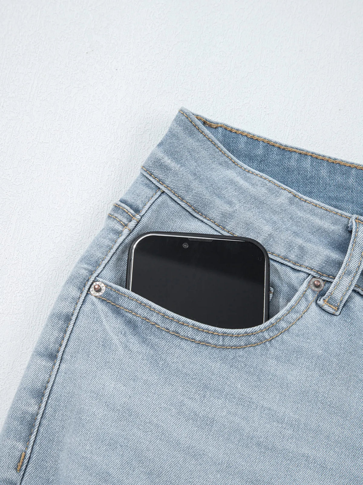 Hazel Blues® |  Mid Rise Ankle-Length Distressed Skinny Jeans
