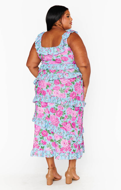 Greta Dress ~ Cottage Floral Multi Stretch