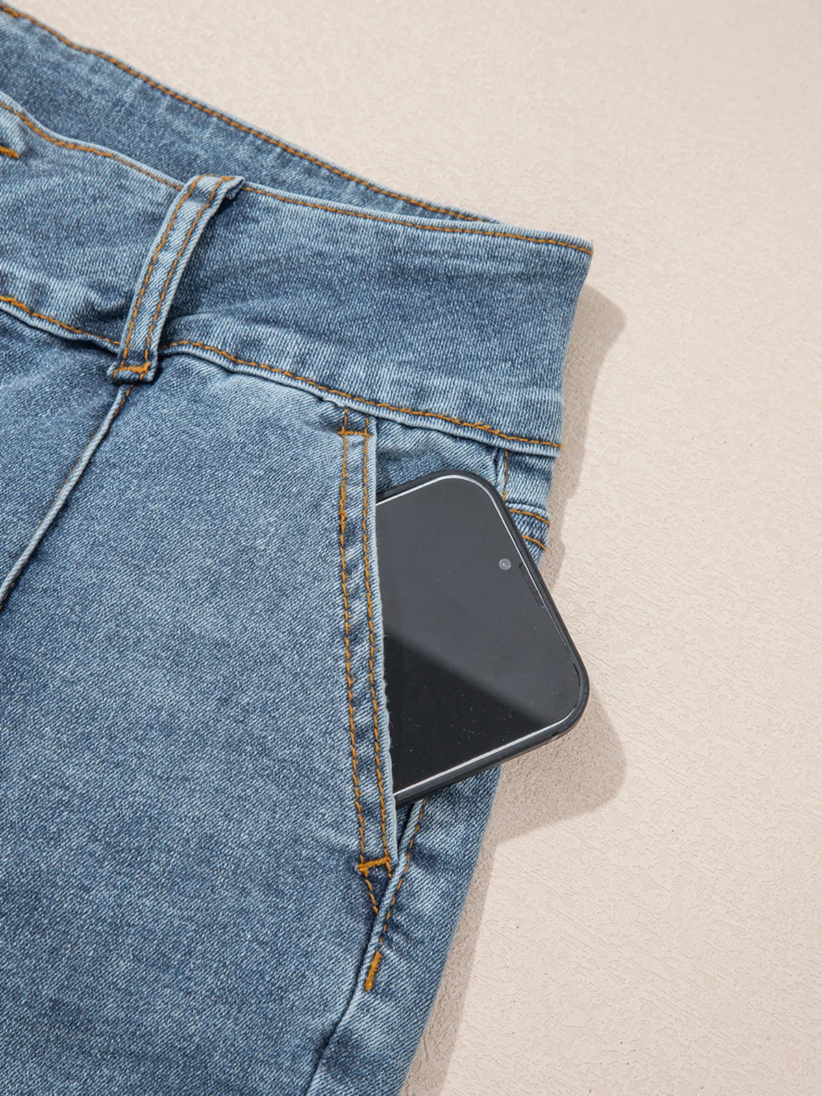 Hazel Blues® |  High-Waisted Flare Jeans with Seam Detail