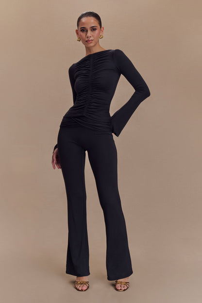 Preston Modal Straight Leg Pants - Black