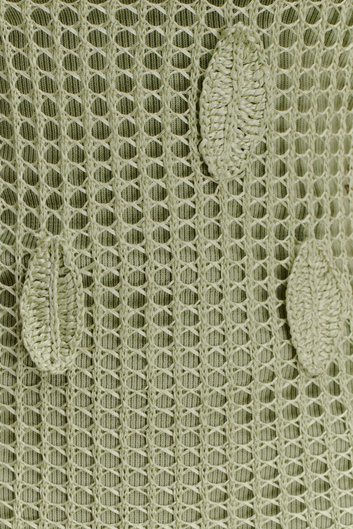 Elfie Crochet Halter Maxi Dress - Pastel Green