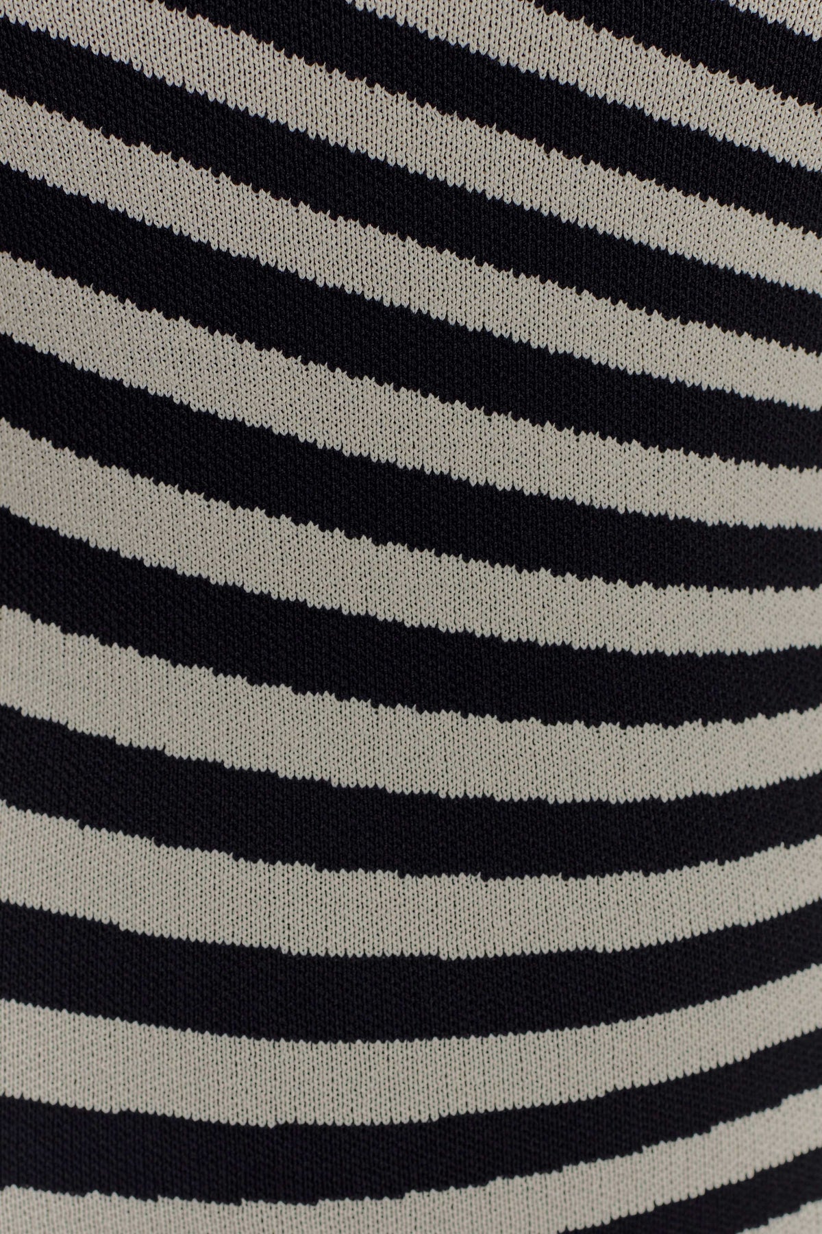 Raven Striped Knit Midi Dress - Black/White