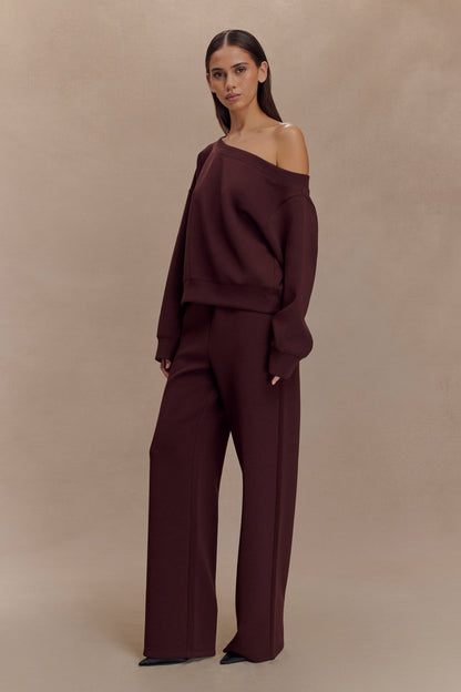 August Straight Leg Jogger - Chocolate