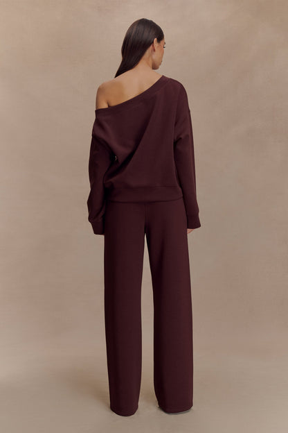 August Straight Leg Jogger - Chocolate