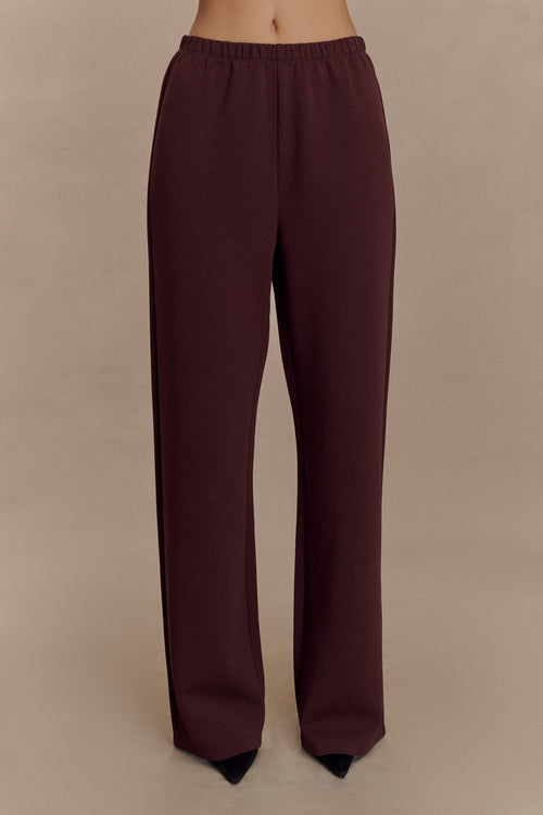 August Straight Leg Jogger - Chocolate