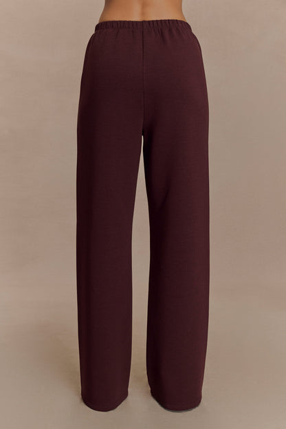 August Straight Leg Jogger - Chocolate
