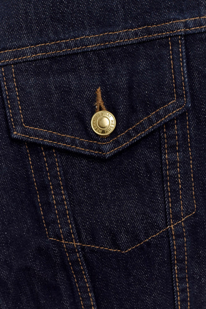 Kirra Cinched Denim Jacket - Washed Indigo Blue