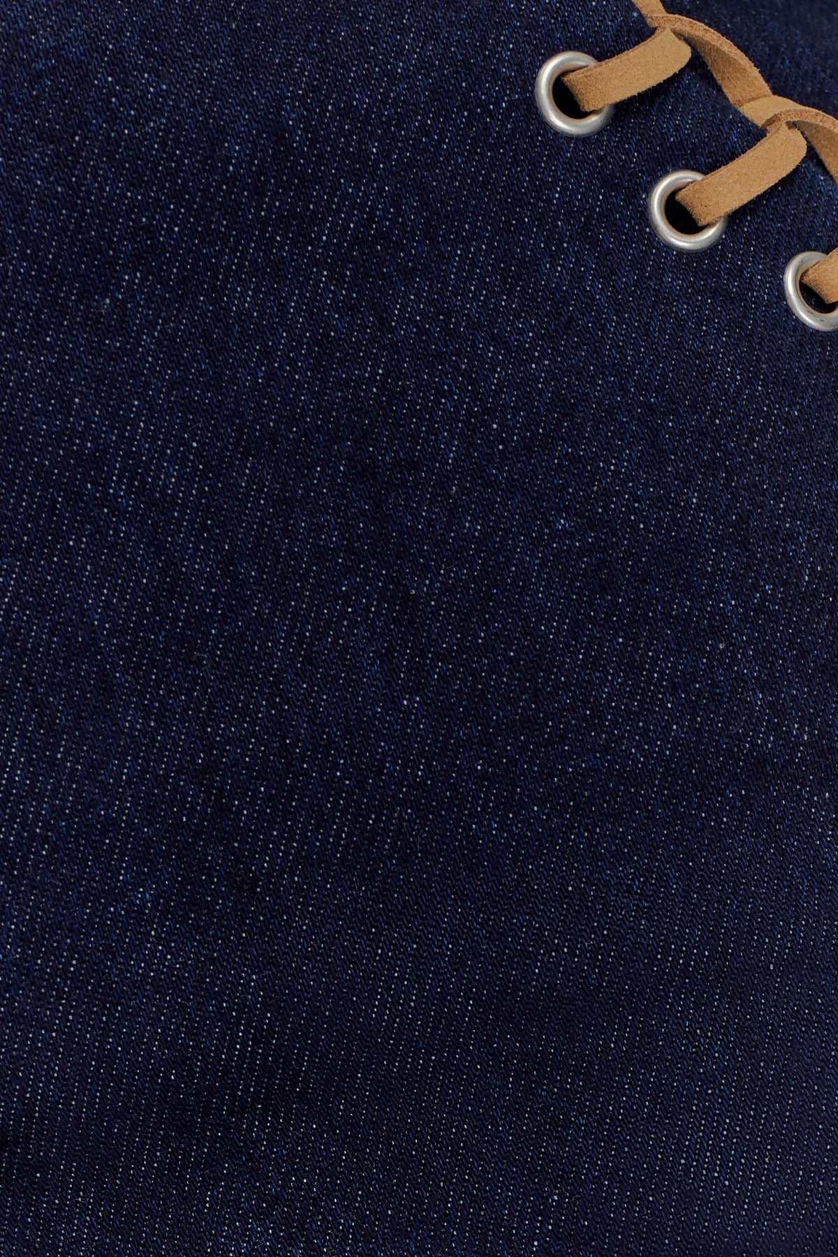 Meryl Lace Up Denim Jean - Indigo Blue