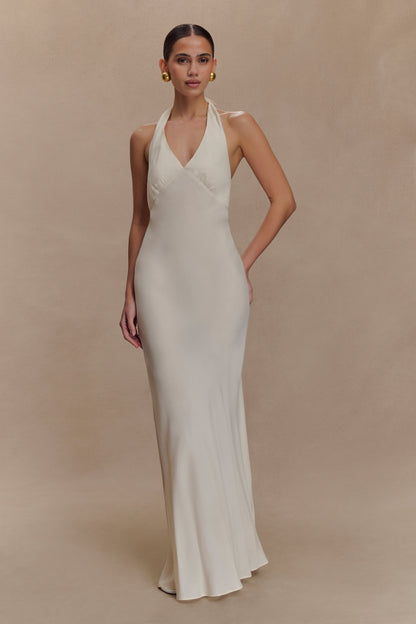 Louisiana Halter Maxi Dress - Ivory