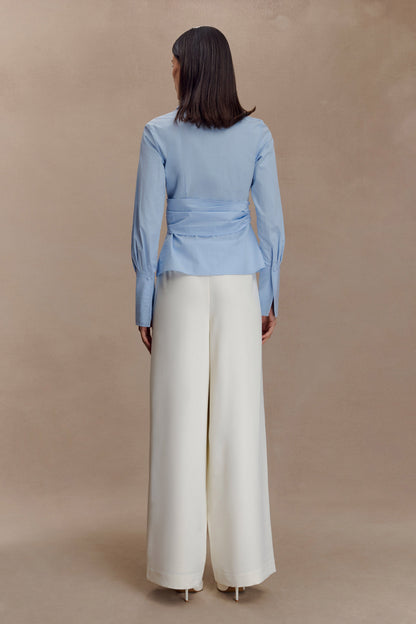 Arlo Wide Leg Suiting Trouser - Ivory