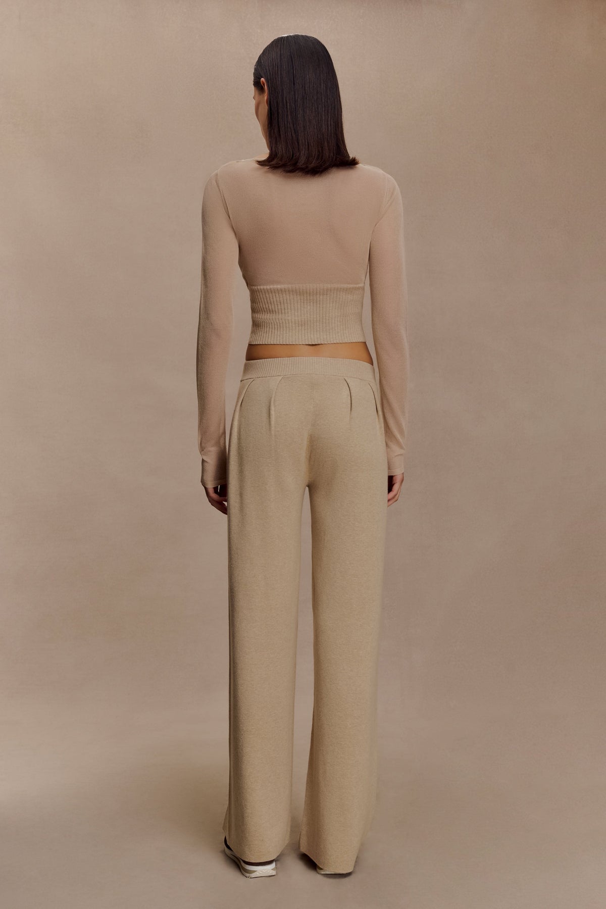 Brionee Silk Blend Knit Top - Sand