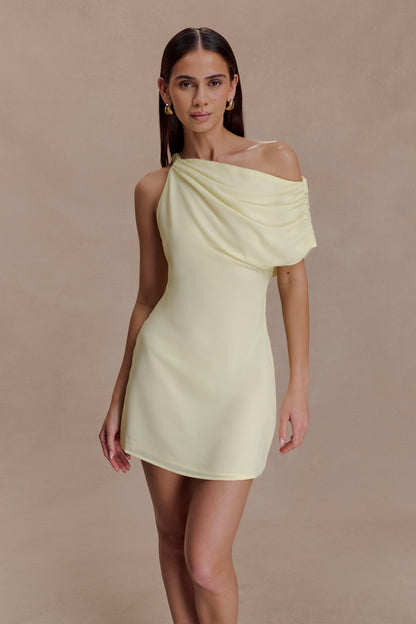 Daisie Chiffon Mini Dress - Lemon