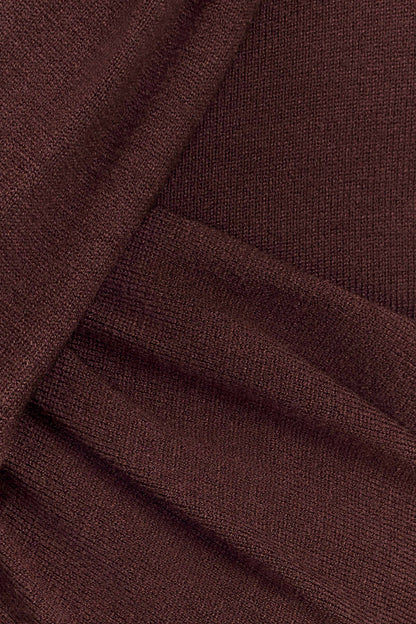 Kaylen Knit Long Sleeve Top - Dark Chocolate