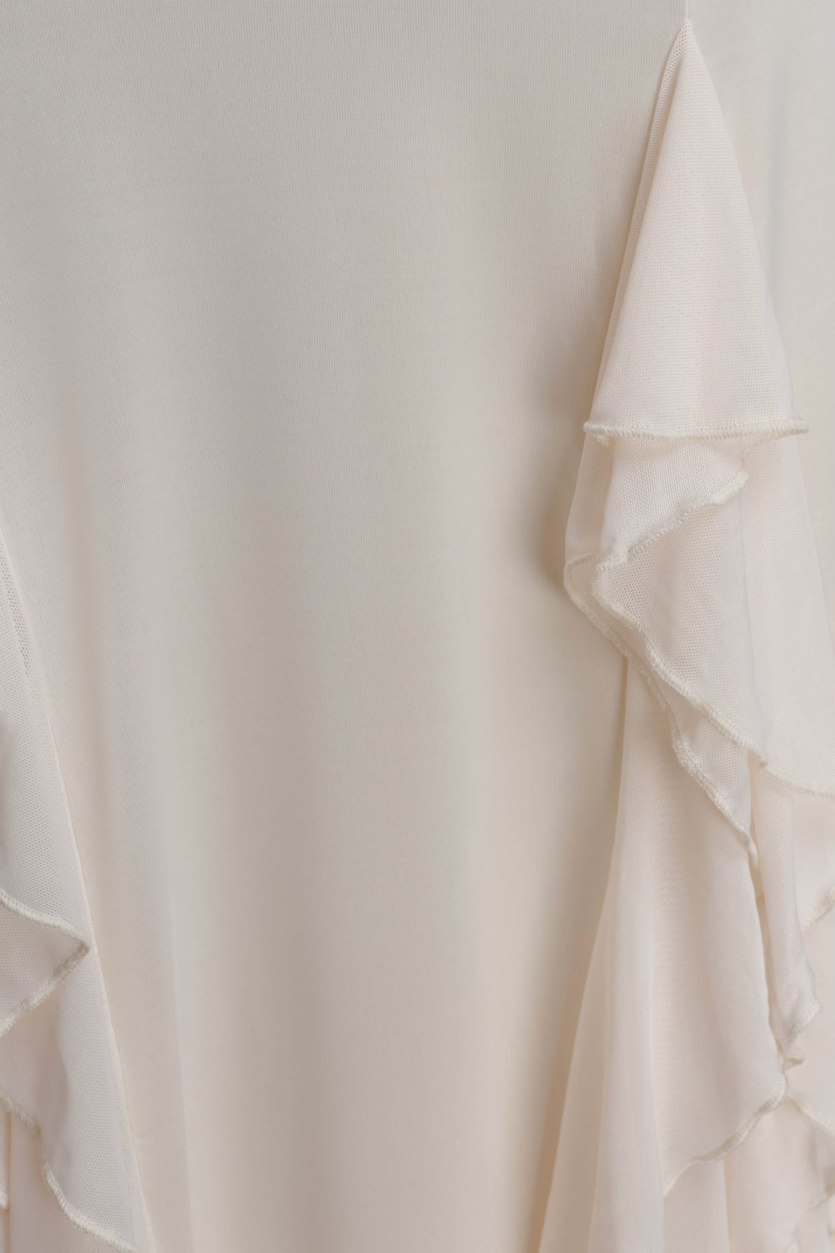 Etta Ruffle Slinky Maxi Dress - Ivory