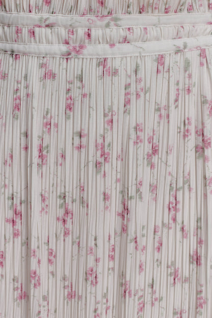 Amaris Gathered Plisse Maxi Skirt - Floral Ditsy Print