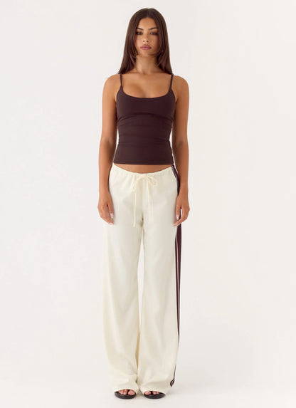 Deacon Low Rise Pants Bloom Stripe