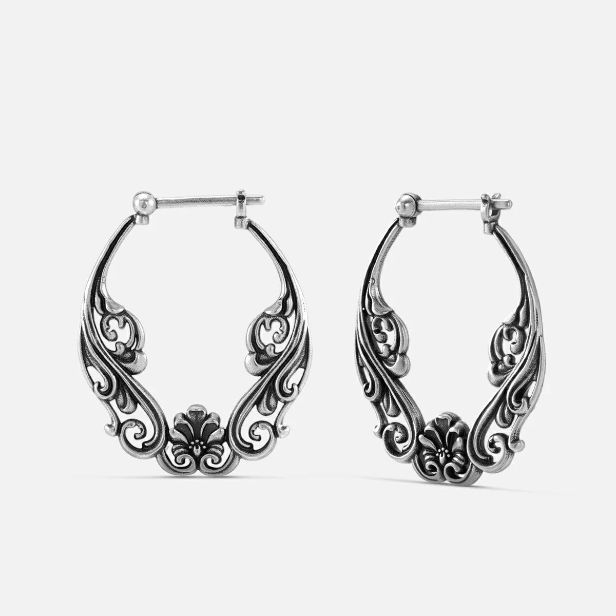 FLORAL SCROLL EARRINGS