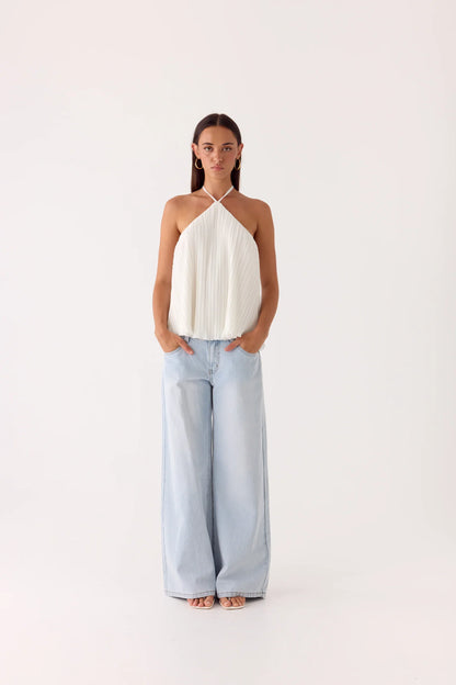 Danni Halter Top - White
