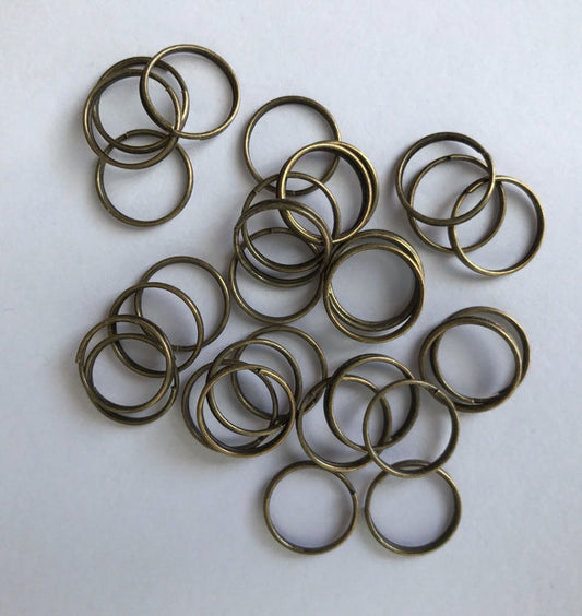 300 pcs Antique Bronze Open Jump Rings 12mm Jewelry 41B Open Jump Rings Jewelry Making Supplies Tools