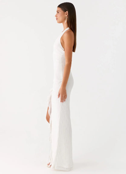 Charmed By You Maxi Dress White