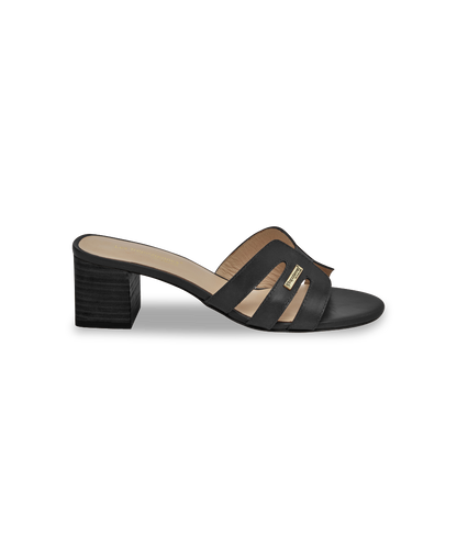 Livia Heeled Mules - Black