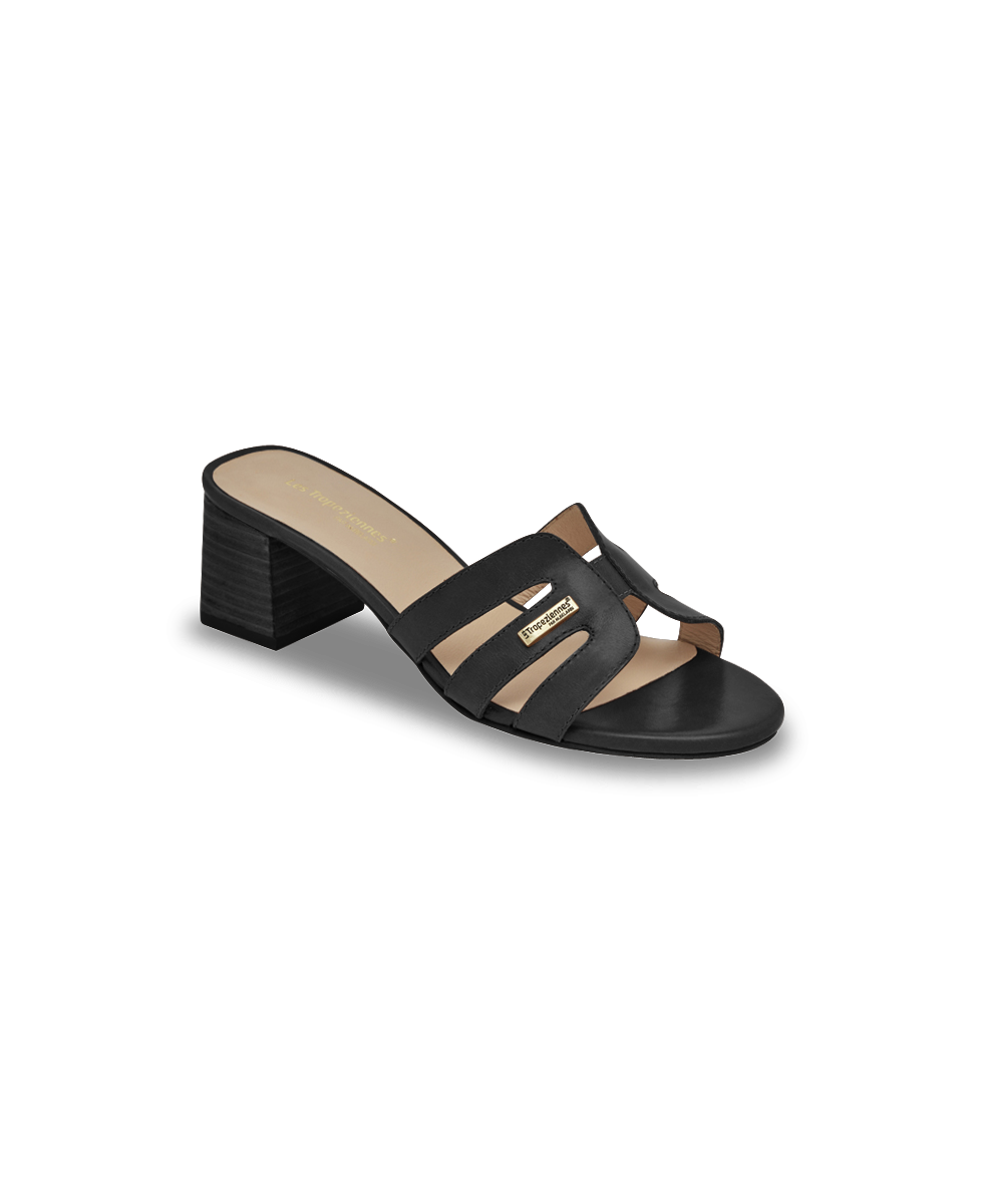 Livia Heeled Mules - Black